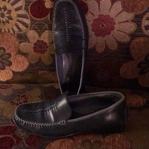 Navy blue loafers by Cole Haan